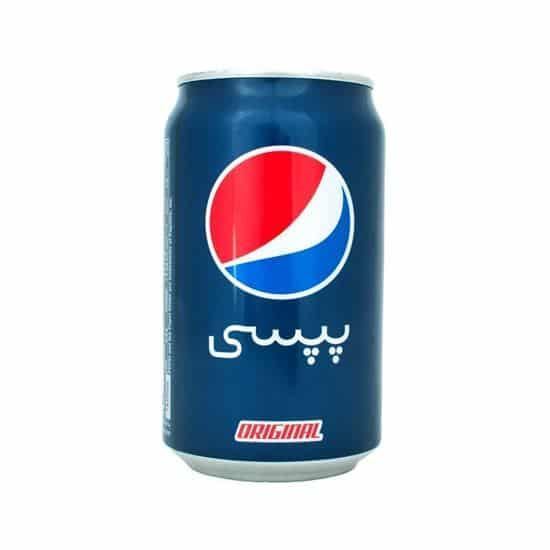 تصویر نوشابه قوطی کولا پپسی 330 سی سی