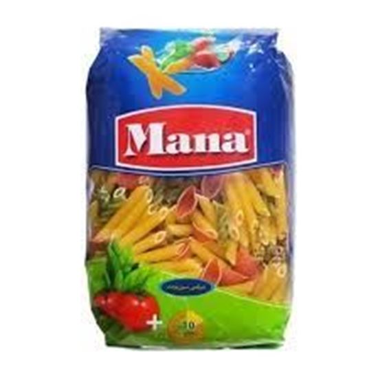 ماکارونی فرم سبزی و گوجه فرنگی مانا 500 گرمی