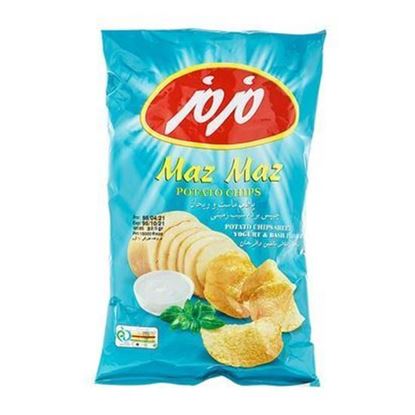 چیپس ماست و ریحان متوسط مزمز 60 گرم