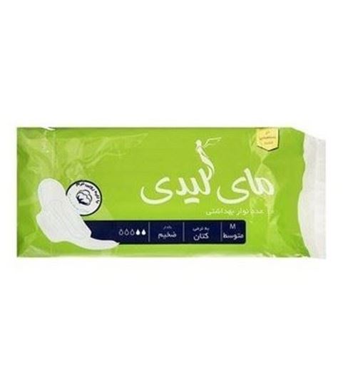 نوار بهداشتی بالدار متوسط ضخیم کتان جذب بالا مای لیدی 10 عدد