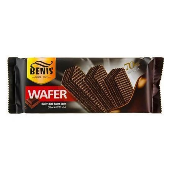 ویفر کاکائو تلخ متالیز بنیس 80 گرم