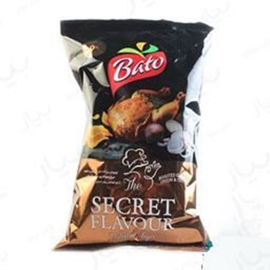 چیپس برگه سیب زمینی با طعم مرغ سخاری پیاز و آویشن باتو  90 گرم 