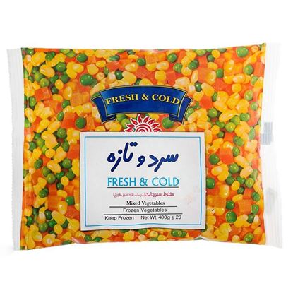 مخلوط سبزیجات نیمه پخته منجمد سرد و تازه 400 گرم