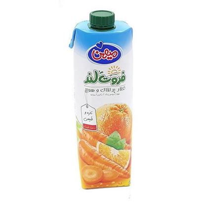 نکتار پرتقال و هویج فروت لند میهن 1 لیتر