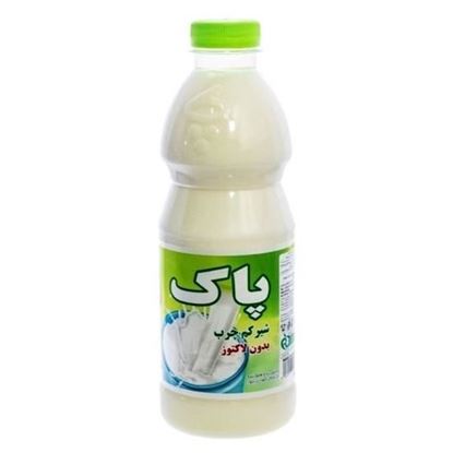 شیر بطری بزرگ بدون لاکتوز پاک 1 لیتر 