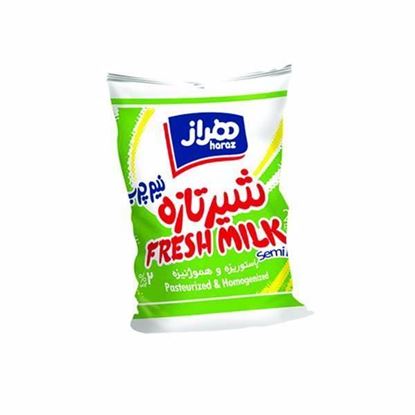 شیر کیسه نیم چرب هراز 1 لیتری