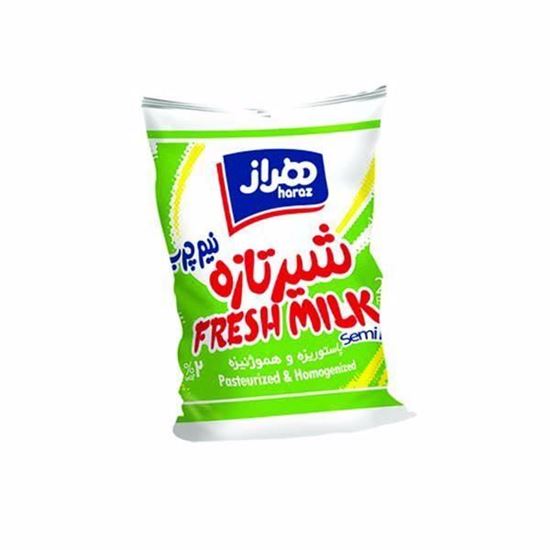 شیر کیسه نیم چرب هراز 1 لیتری