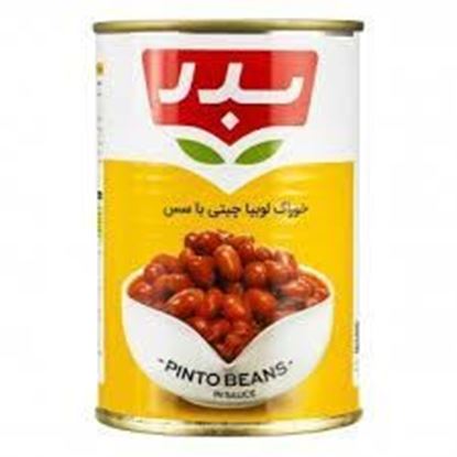کنسرو خوراک لوبیا چیتی بدر 420 گرم