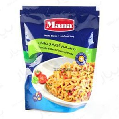 ماکارونی پاستا نیم آماده گوجه و ریحان مانا 145 گرم