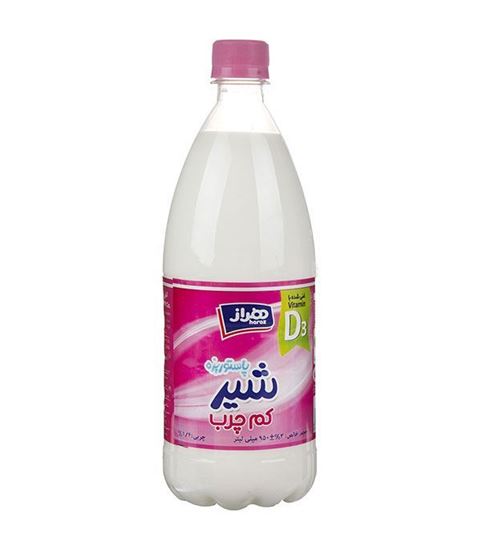 شیر بطری بزرگ کم چرب بطری هراز 1 لیتر